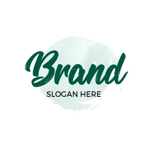 Soft Green Watercolor Design for Elegant Brand Logo Template