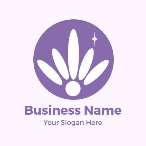 Soft Lavender Floral Design Representing Wellness Services Logo Template