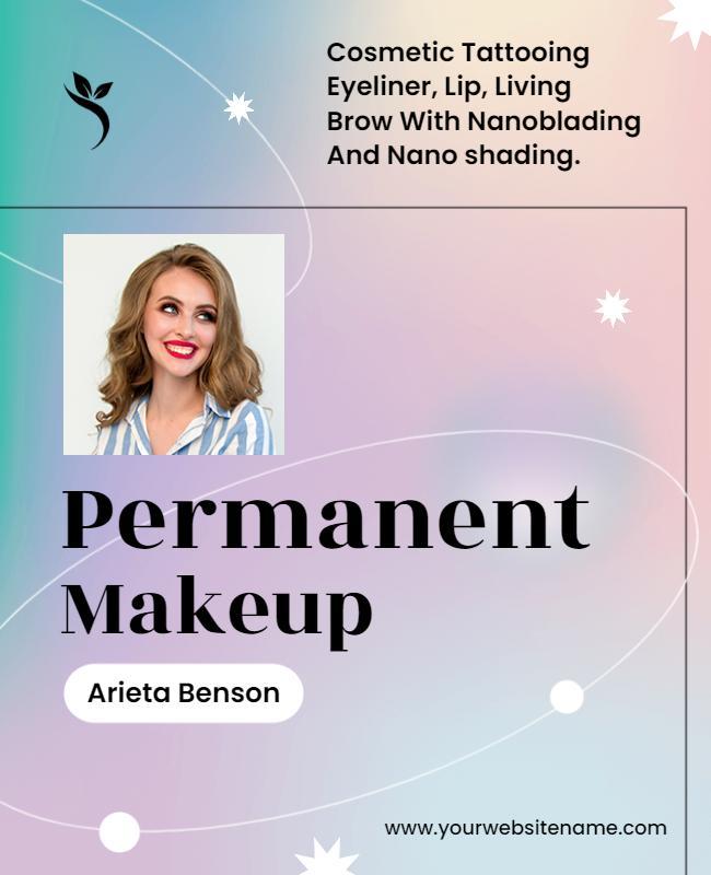 Soft Pastel Cosmetic Tattooing Services Poster Template