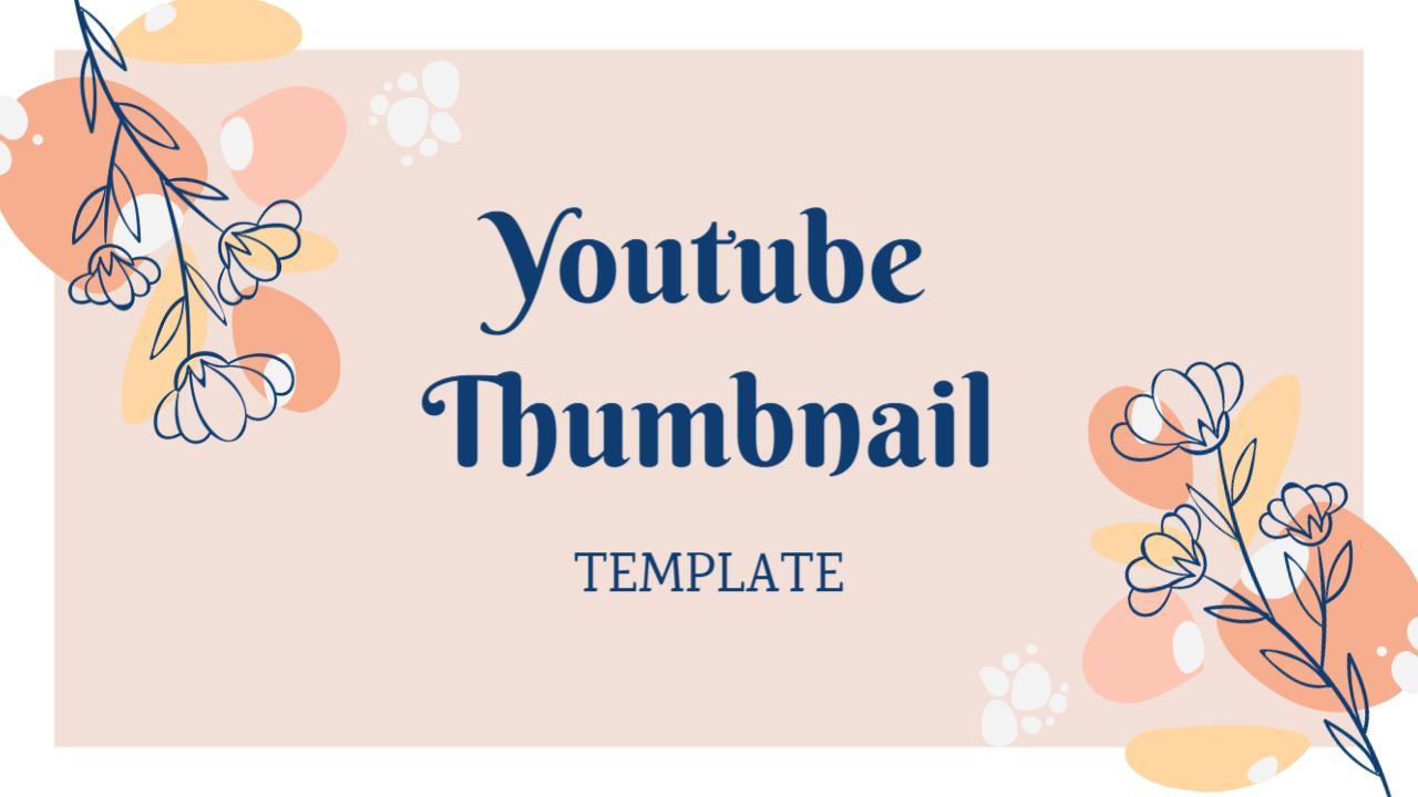 Soft Pastel Floral Abstract Design YouTube Thumbnail Template