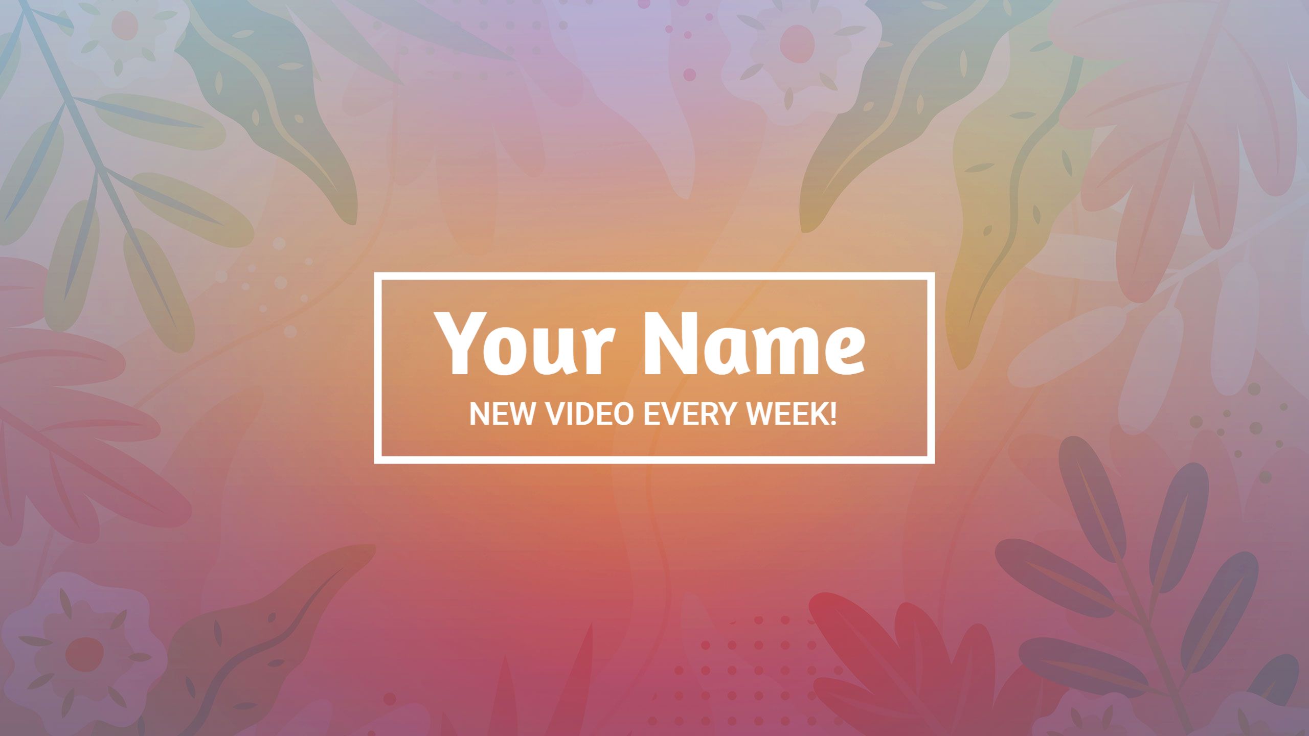 Soft Pastel Floral Background YouTube Channel Banner Template