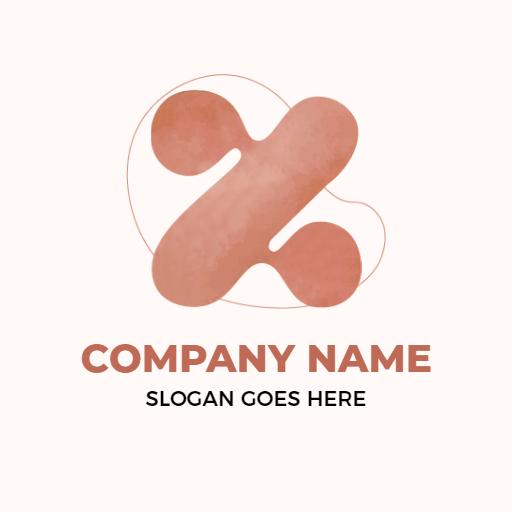 Soft Peach Z Letter Design with Modern Aesthetic Logo Template