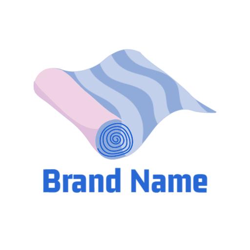 Soft Pink and Blue Carpet Roll Design for Your Home Logo Template