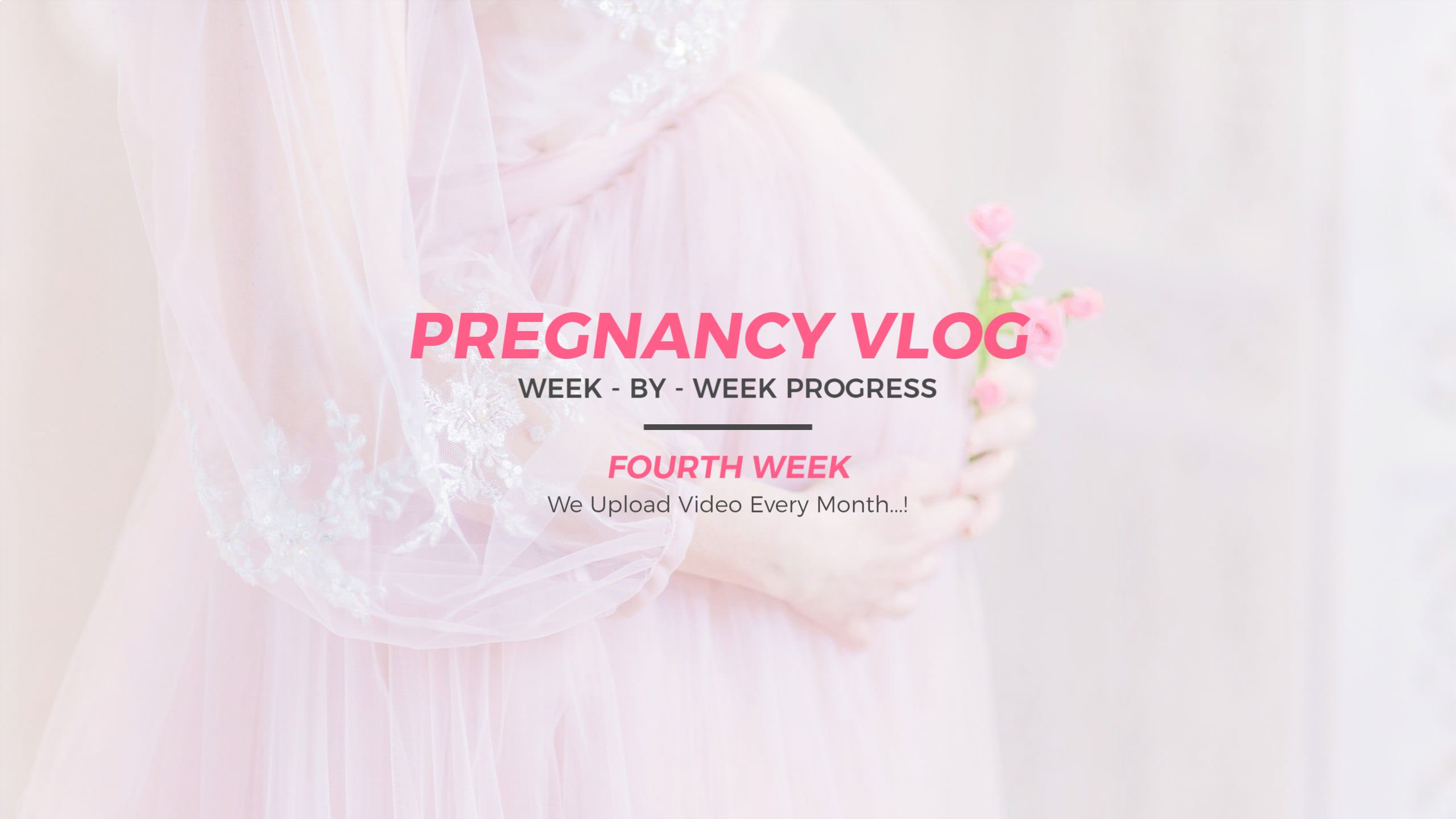 Soft Pink Maternity Theme for Pregnancy Vlog YouTube Banner Template