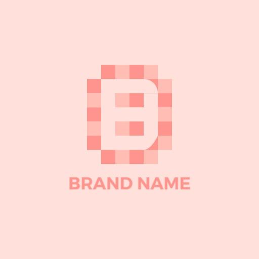 Soft Pink Minimalist Design Featuring Unique Patterns Logo Template