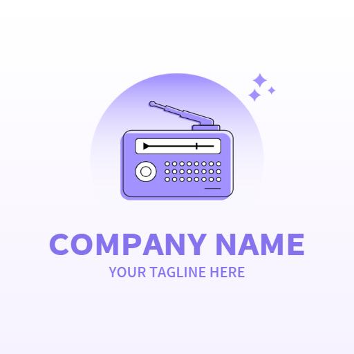 Soft Purple Background Enhancing Your Radio Station Logo Template