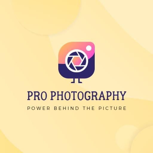 Soft Yellow and Pink Gradient for Professional Photography Logo Template