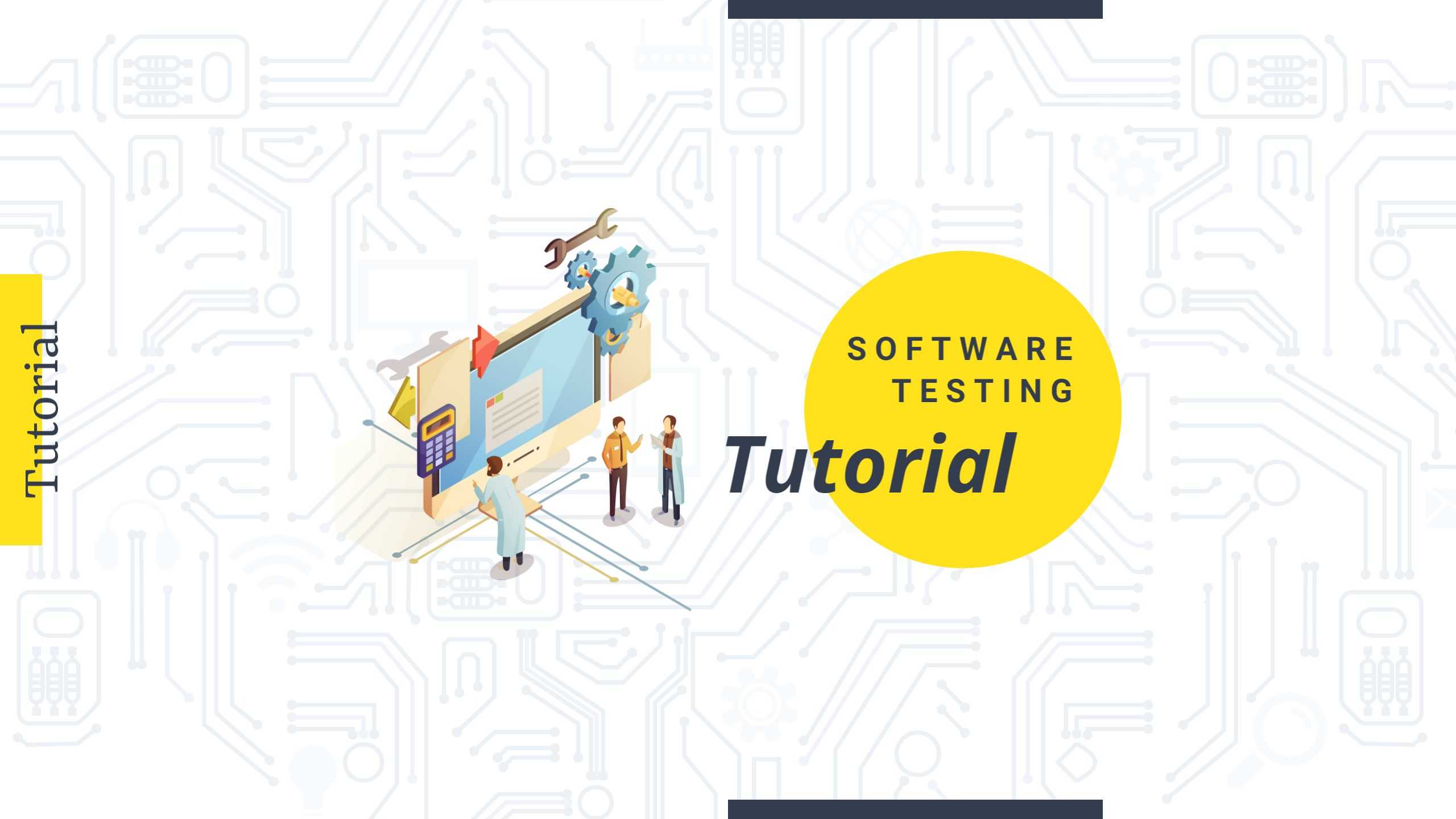 Software Testing Tutorial with Tech Graphics YouTube Banner Template