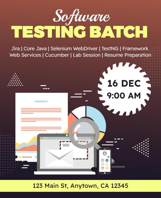 Software Testing Workshop Promotion Flyer Template