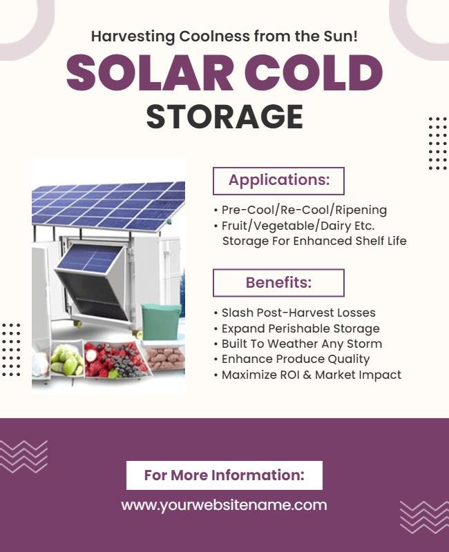 Solar Cold Storage Solutions Flyer Template