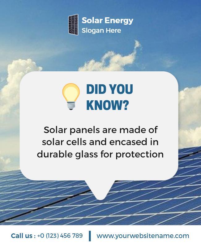 Solar Energy Awareness Educational Flyer Template