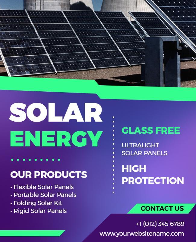 Solar Energy Products Advertising Flyer Template