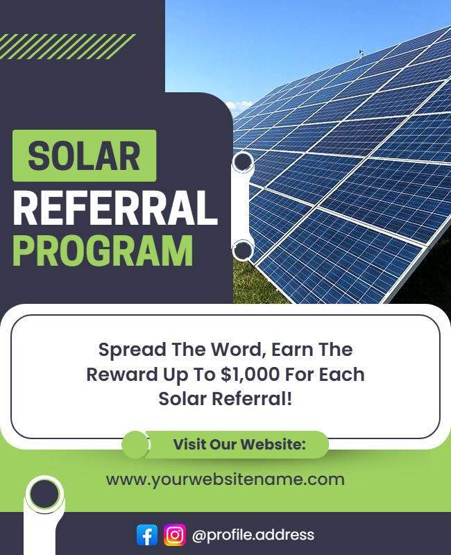 Solar Energy Referral Program Poster Template