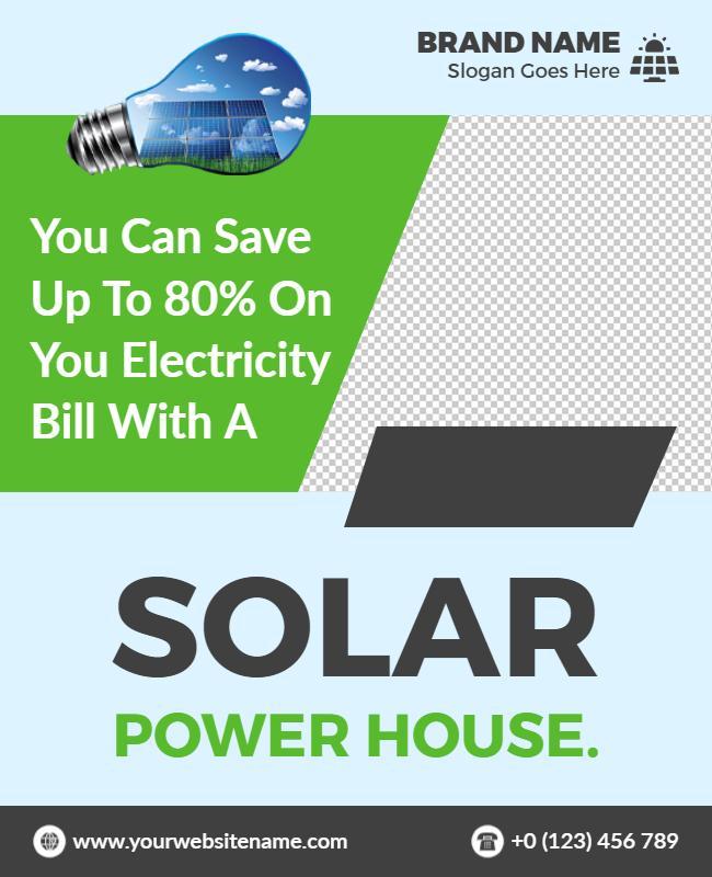 Solar Energy Savings Promotion Flyer Template