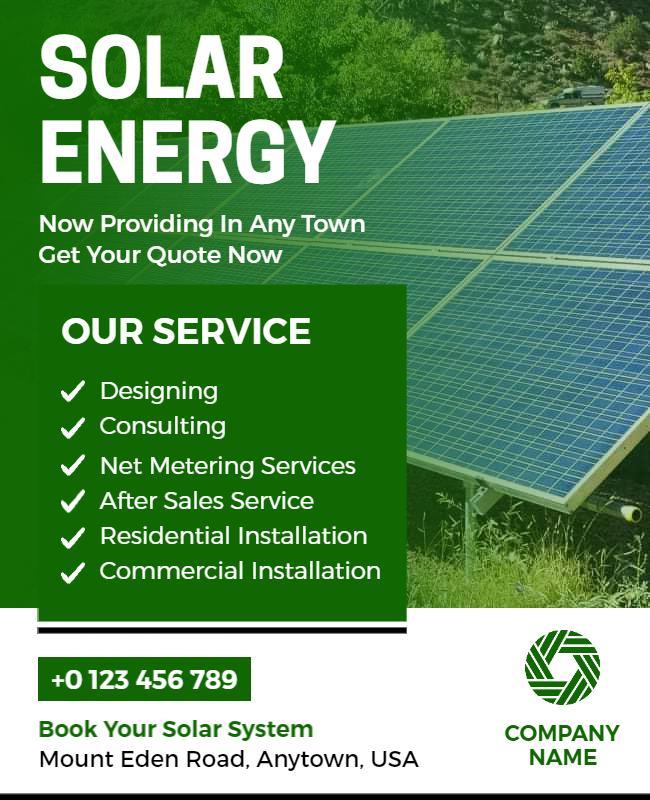 Solar Energy Services Flyer Template