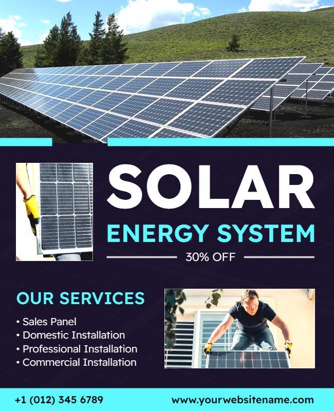 Solar Energy System Promotion Flyer Template