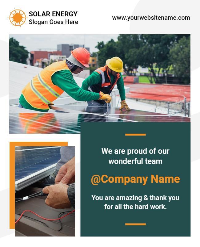 Solar Energy Team Appreciation Flyer Template