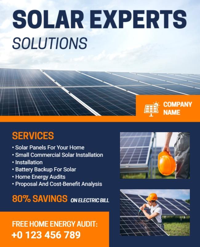 Solar Experts Solution Flyer Template