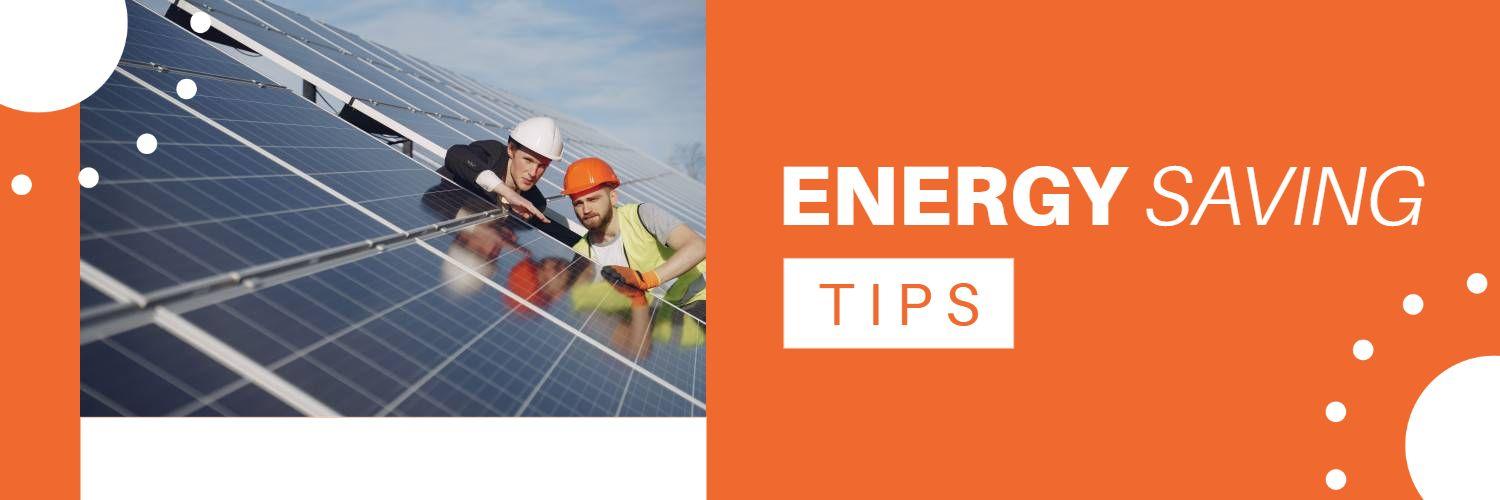 Solar Panel Installation and Energy Saving Tips Twitter Banner Template