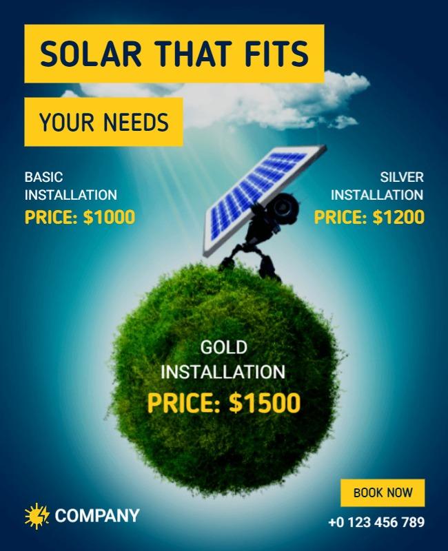 Solar That Fits Flyer Template