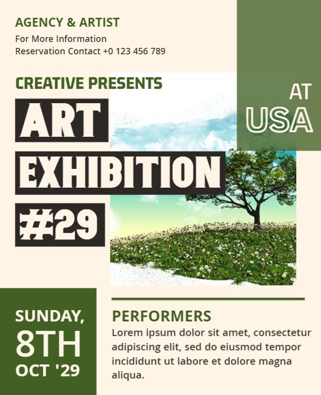 Solitair Art Exhibition Flyer Template