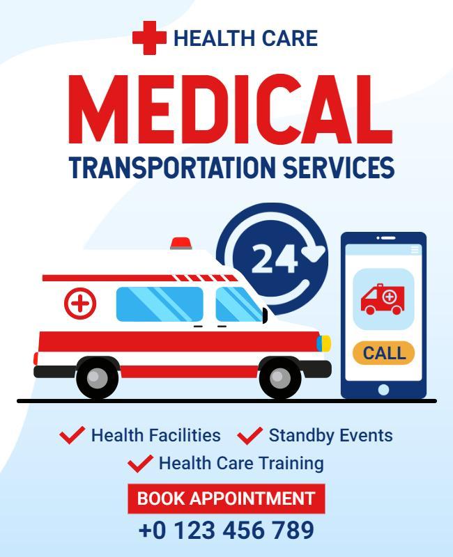 Solitude and French Pass Medical Transportation Services Flyer Template