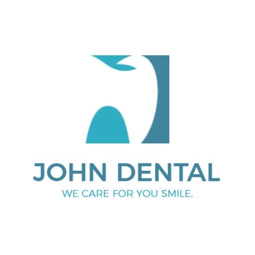 Soothing Aqua Blue Tooth Design for Dental Care Logo Template