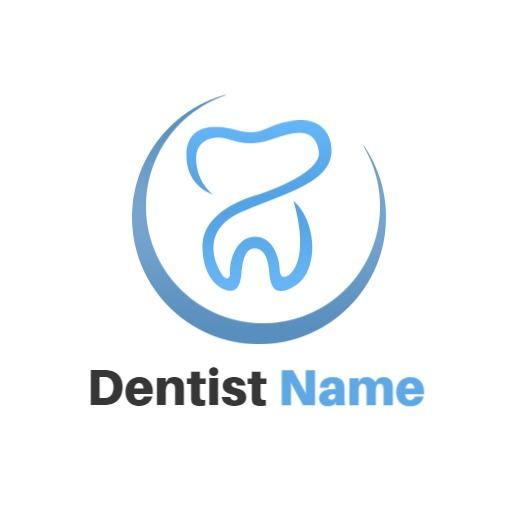 Soothing Blue Dental Logo Inspired by a Tooth Design Logo Template