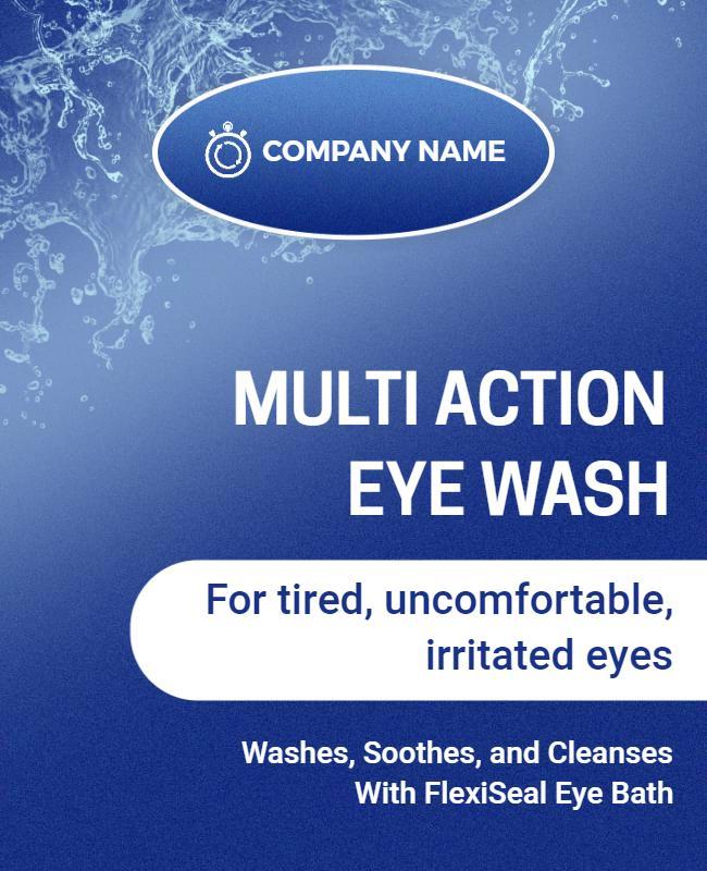 Soothing Blue Eye Wash Product Promotion Poster Template