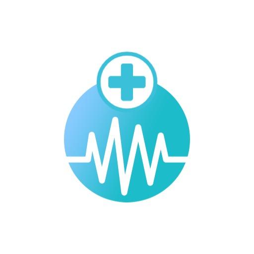 Soothing Blue Medical Symbol Representing Hospital Services Logo Template