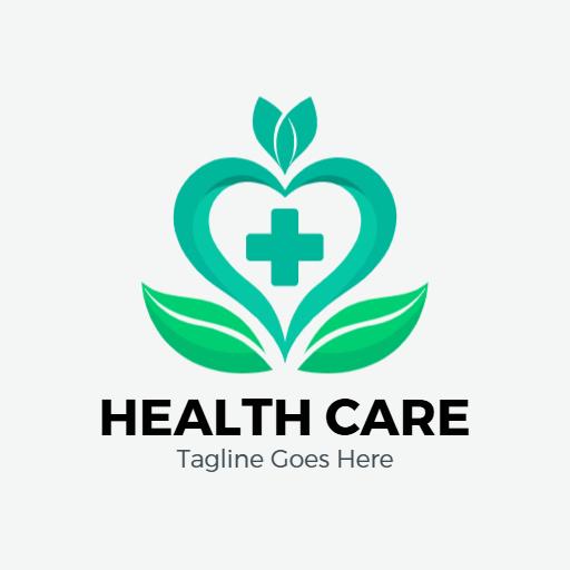 Soothing Green Heart Symbol for Compassionate Healthcare Logo Template