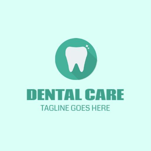 Soothing Mint Green Dental Care for Your Oral Health Logo Template