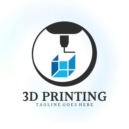 Sophisticated 3D Printing Technology with Stylish Design Logo Template