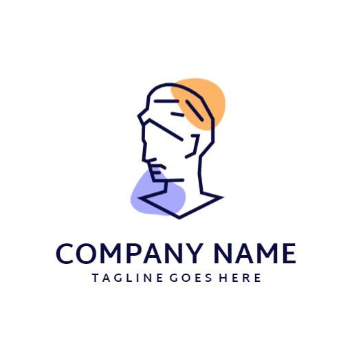 Sophisticated Abstract Sculpture Design with Artistic Elements Logo Template