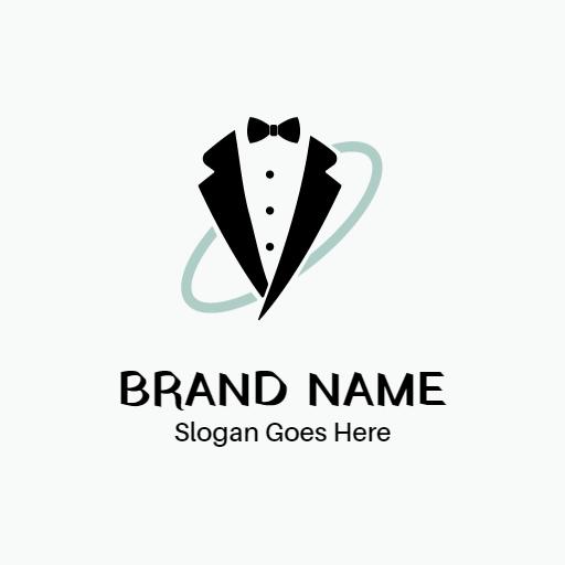 Sophisticated Black Tuxedo Design for Clothing Brand Logo Template