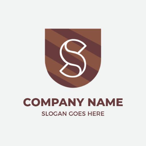 Sophisticated Brown S Letter Design for Corporate Identity Logo Template