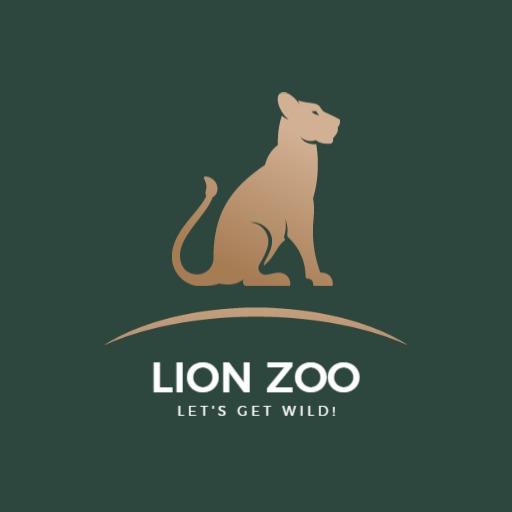 Sophisticated Gold Lion Silhouette for Luxury Zoo Experience Logo Template