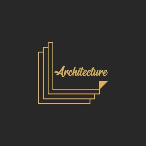 Sophisticated Golden Architectural Design Showcasing Innovation Logo Template