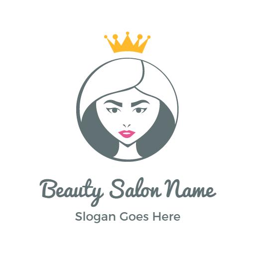 Sophisticated Gray and Gold Design for Beauty Salon Logo Template