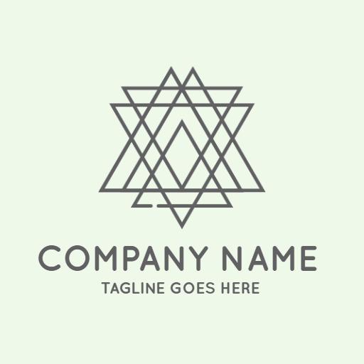 Sophisticated Gray Geometric Design Capturing Minimalist Aesthetic Logo Template