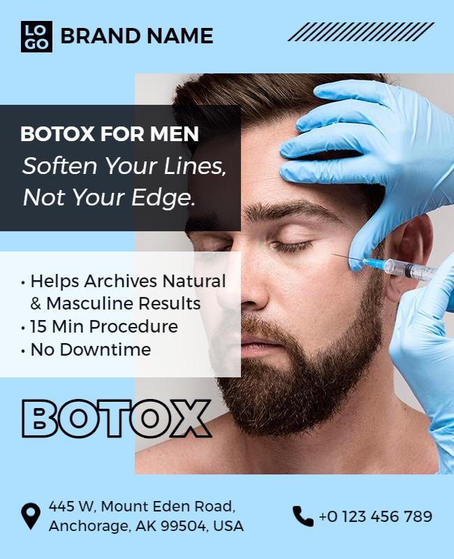 Sophisticated Medical Aesthetic Treatment for Men Poster Template