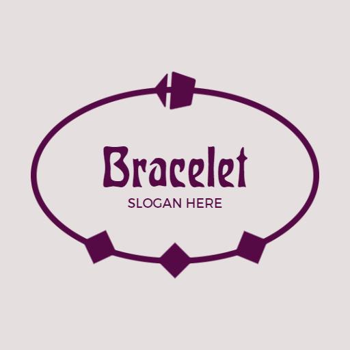 Sophisticated Purple Design Showcasing Beautiful Bracelet Logo Template
