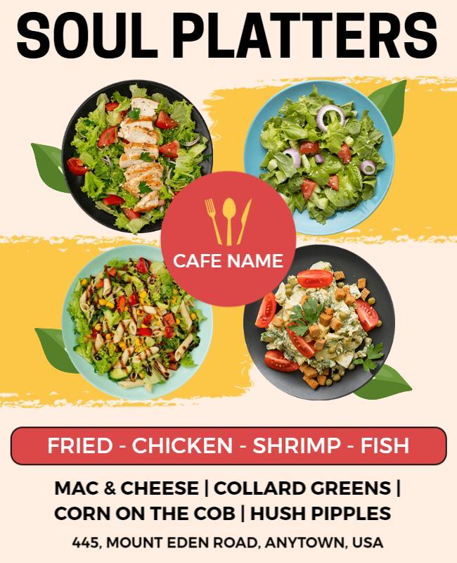 Soul Food Platters Restaurant Flyer Template