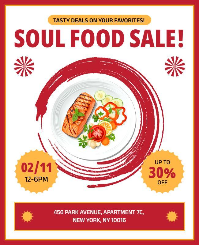 Soul Food Sale Promotional Flyer Template