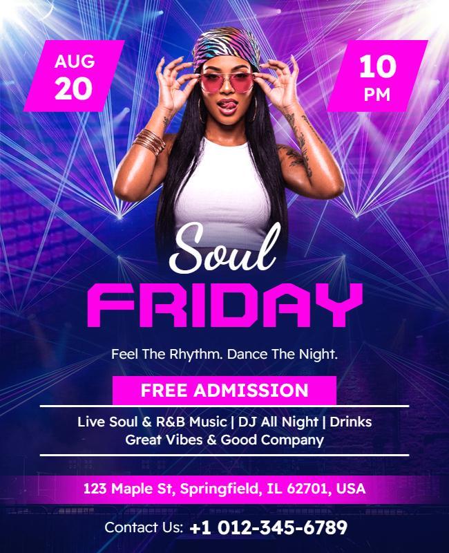 Soul Friday Night Event Flyer Template