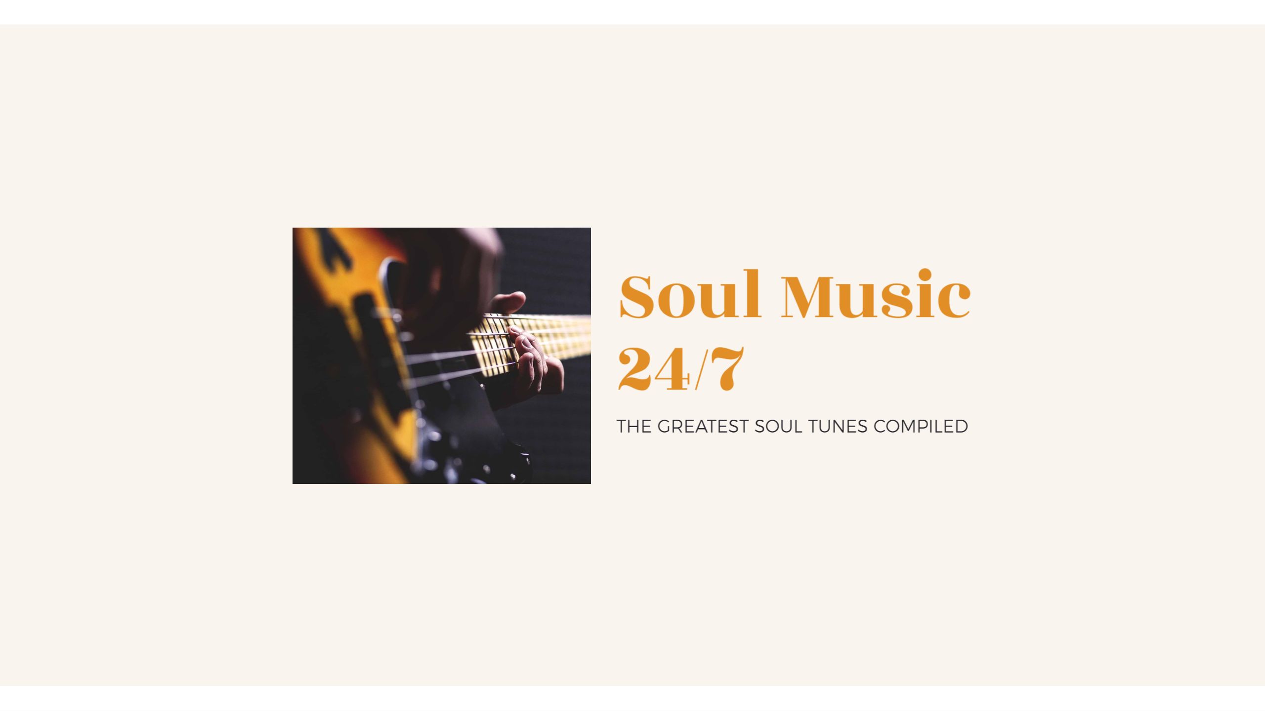 Soul Music 24/7 Compilation for Always Playing YouTube Banner Template