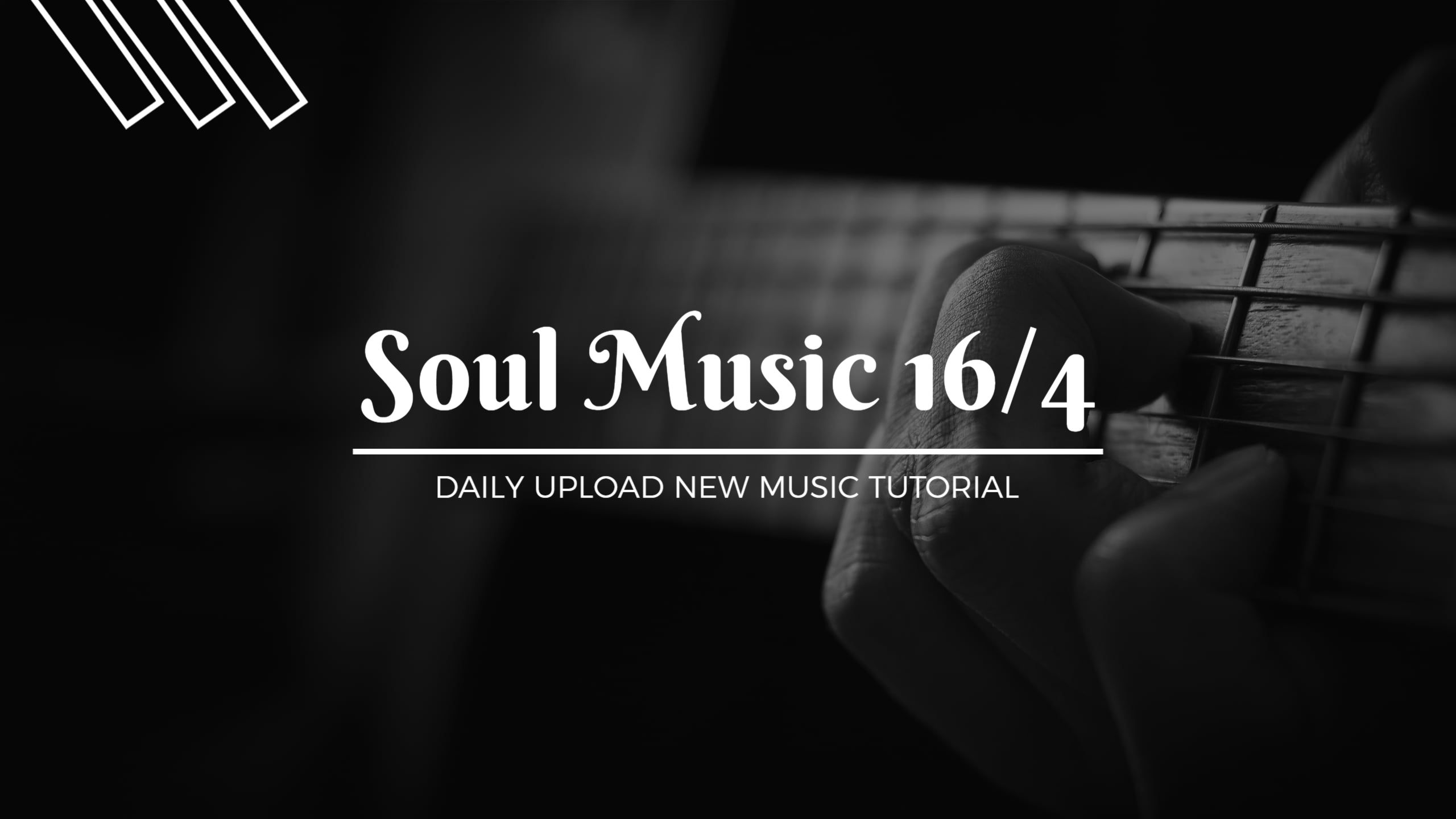 Soul Music Tutorial on Black Background for YouTube Banner Template