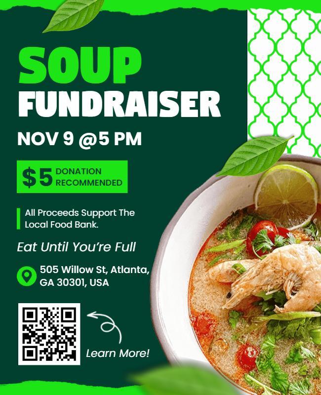 Soup Fundraiser Event Poster Template