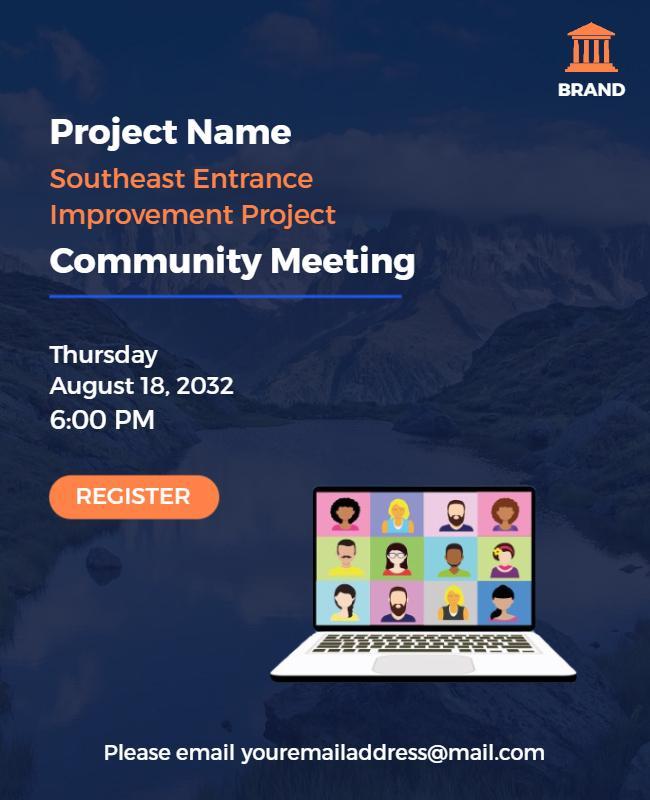 Southeast Entrance Community Meeting Flyer Template