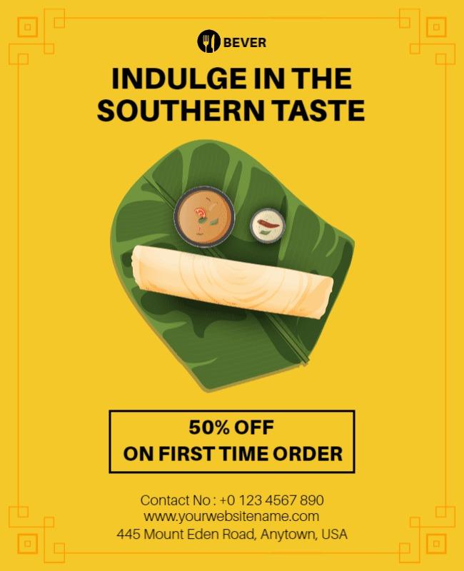 Southern Cuisine Promotional Flyer Template